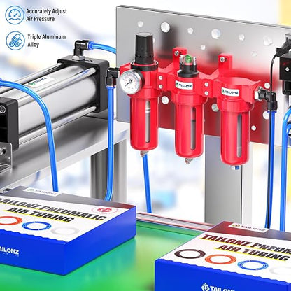 TAILONZ PNEUMATIC 0-150PSI 1/2 Inch NPT Aluminum Alloy Industrial Grade Three - Image 3