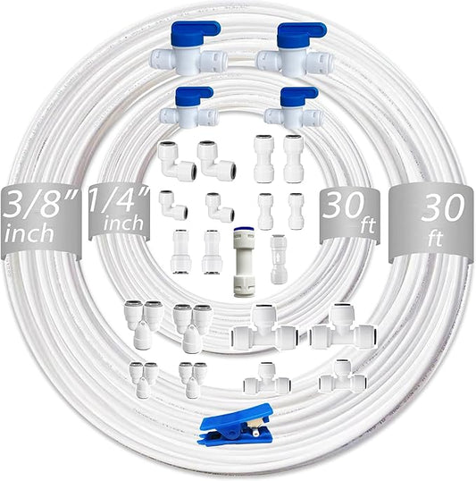 NSF 1/4" & 3/8" Water Line Tubing and Push Connect Fittings by Unknown
