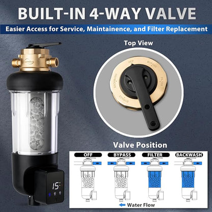 iSpring WSP50SL-ARJ-BP, NSF Certified, Whole House Spin Down Sediment Water - Image 4