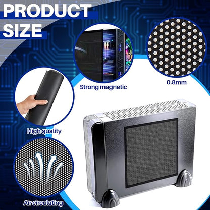 Woanger 4 Pcs 1000 x 300 mm DIY PC Case Dust Filter PC Fan Mesh Filter Floor - Image 3