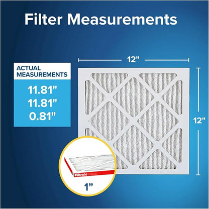 Filtrete 12x12x1 AC Furnace Air Filter, MERV 11, MPR 1000, Micro Allergen - Image 2