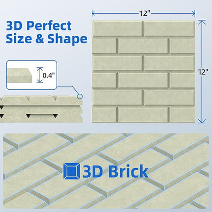 20 Pack Acoustic Panels with Self Adhesive, Soundproof Wall Panels, Brick Sound - Image 6
