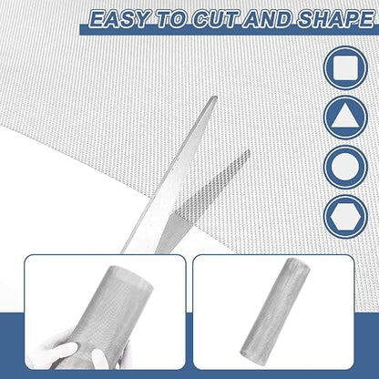uxcell 30 Mesh 79" x 12" Woven Wire Mesh, 304 Stainless Steel Air Vent Filter - Image 4