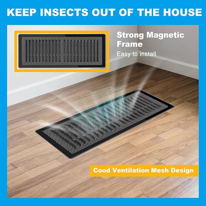 6-Pack Black Magnetic Vent Covers 4.7x10.2 Inch - Image 3