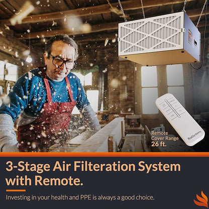 Purisystems Air Filtration System 3-Speed Remote, Built-in Ionizer, PuriCare - Image 3
