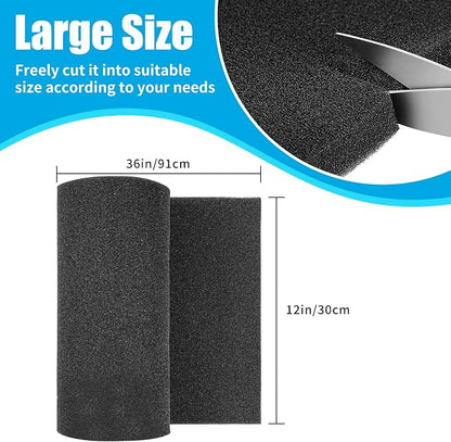 AQUANEAT Aquarium Bio Sponge Filter Media Pad 36" x 12" x 1" / 72" x 12" x 1" - Image 2