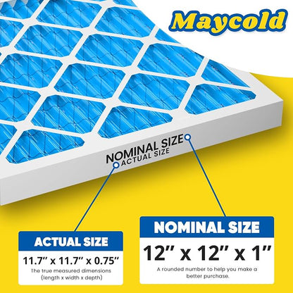 Maycold 12x12x1 MERV 11 Furnace Air Filter, High-Performance HVAC AC Filters - Image 3