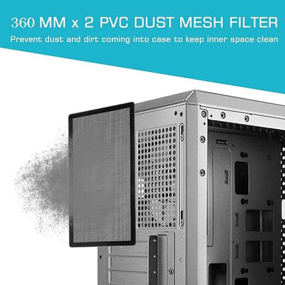 360mm 120mm x 2 PC Fan Dust Mesh Filter 4.72inch PVC Computer PC Case Dust - Image 6