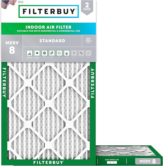 Filterbuy 17x27x1 Air Filter MERV 8 Essential Dust & Allergy Defense, by Filterbuy