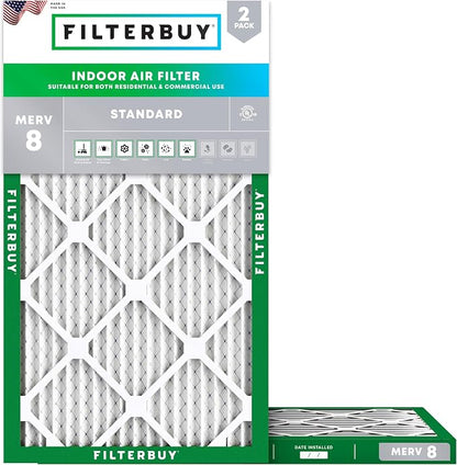 Filterbuy 13x24x1 Air Filter MERV 8 Essential Dust & Allergy Defense, by Filterbuy