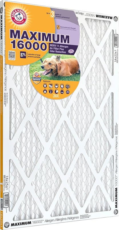 Arm & Hammer Max Allergen & Odor Reduction 20x20x1 Air and Furnace Filter - Image 2