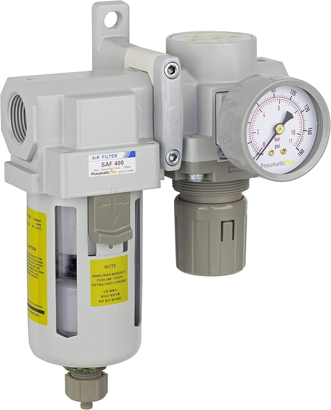 PneumaticPlus SAU420-N06G Compressed Air Filter Regulator Combo 3/4" NPT by PneumaticPlus