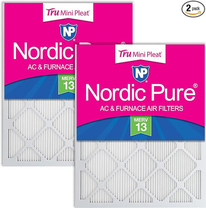 Nordic Pure 24x30x1 Tru Mini Pleat MERV 13 AC Furnace Air Filters – 2.5X More by NordicPure