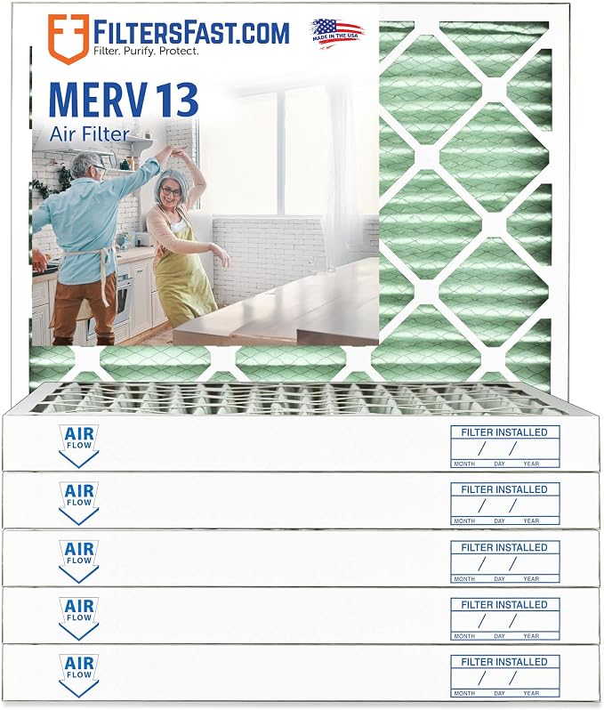 Filters Fast 14x20x2 Pleated Air Filter Merv 13, 2 inch AC Furnace Air Filters by FiltersFast