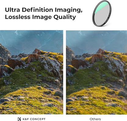 K&F CONCEPT 62mm Ultra-Low Reflectivity Polarizers Filter, 28 Multi-Layer - Image 6