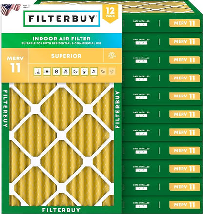 Filterbuy 18x30x2 Air Filter MERV 11 Superior Pet & Allergy Defense, by Filterbuy