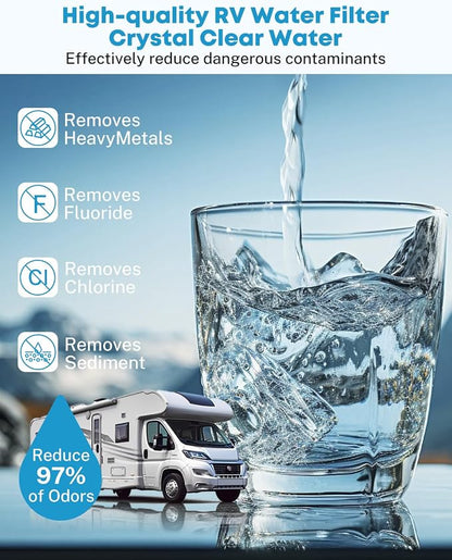 Kohree RV Inline Water Filter, NSF Certified, Camper Water Filter Reduces - Image 2