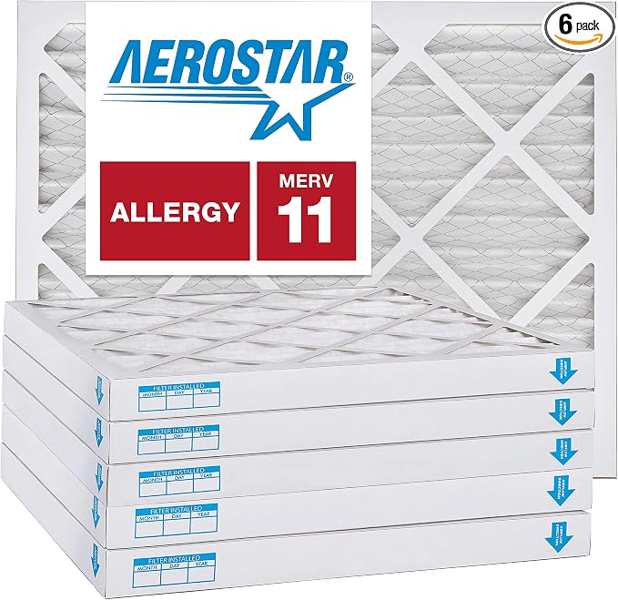 Aerostar 15x20x2 MERV 11, Pleated Air Filter, Box of 6, Made in the USA by AirFiltersDelivered