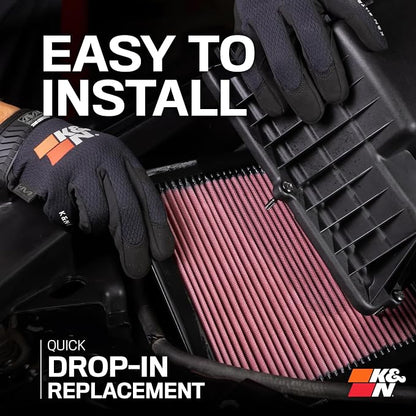 K&N High-Flow Original Lifetime Engine Air Filter: Increase Power: Premium - Image 9
