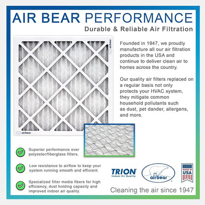 12x36x1 Air Filter MERV 8 TRION Air Bear Pleated HVAC Air Filter Replacement - Image 4
