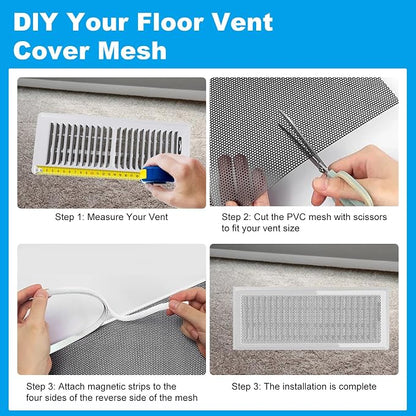 DIY Vent Cover Kit, 13.8"x11.8" Mesh Screen & 16.4FT Strong Residue-Free - Image 2