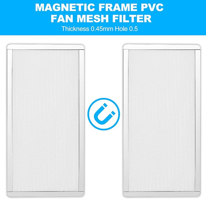 287mm 140mm x 2 PC Fan Dust Mesh Filter 11.3inch x 5.79inch PVC Computer PC - Image 3