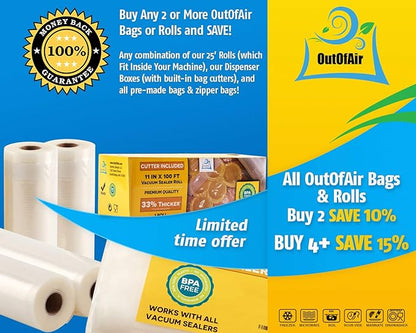 100 Vacuum Sealer Bags: Quart Size by OutOfAir Works - Image 6