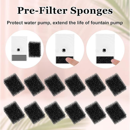 30 PCS Replaced Foam Filters, Pet Fountain Replacement Filters Cat Water - Image 5