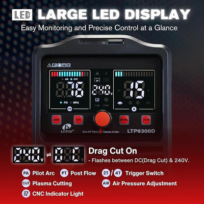 LTP6300D | 63A Non-Touch Pilot Arc Plasma Cutter, Drag-Cut Enabled, Non-HF - Image 3