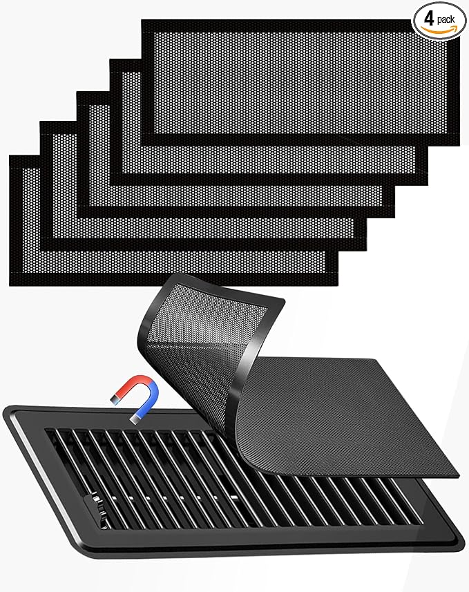 6-Pack Black Magnetic Vent Covers 4.7x10.2 Inch by Unknown