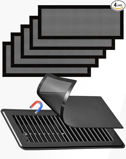 6-Pack Black Magnetic Vent Covers 4.7x10.2 Inch by Unknown