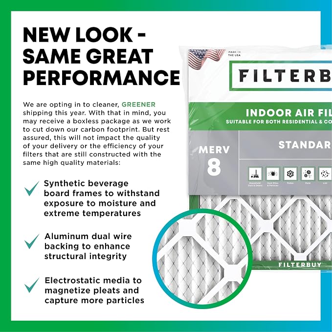 Filterbuy 20x30x1 Air Filter MERV 8 Essential Dust & Allergy Defense, - Image 3