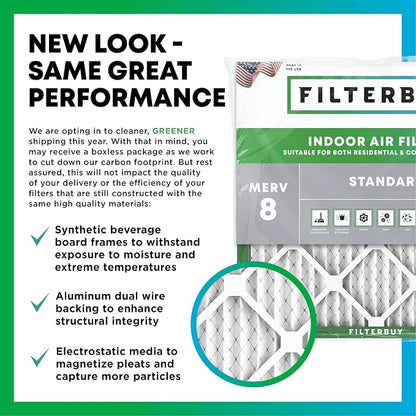 Filterbuy 28x30x2 Air Filter MERV 8 Essential Dust & Allergy Defense, - Image 3