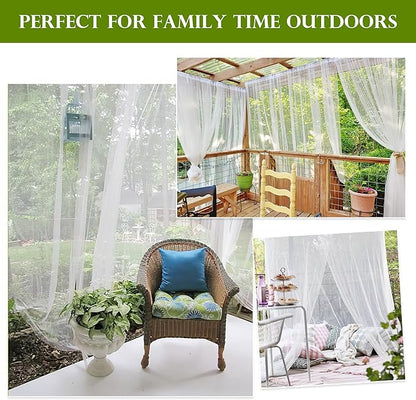 RYB HOME 2 Panels Garden Netting Size Adjustable Porch Screen Mesh Outdoor - Image 2