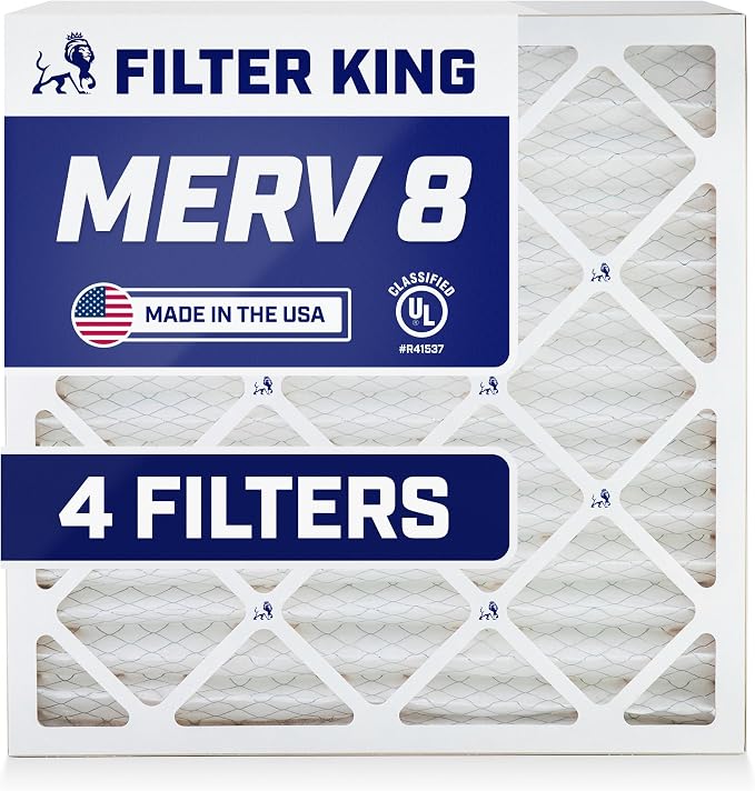 Filter King 40x66.5x1 Air Filter | 4-PACK | MERV 8 HVAC Pleated A/C Furnace by FilterKing