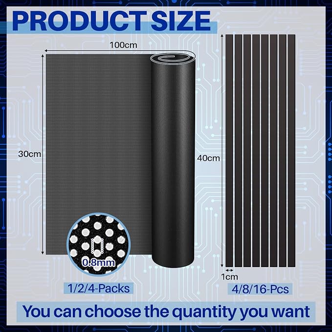 Woanger 1 Pcs 1000 x 300 mm DIY PC Case Dust Filter PC Fan Mesh Filter Floor - Image 2
