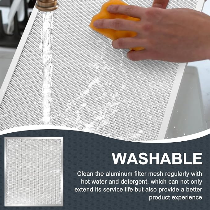 BPS1FA30 Range Hood Grease Filter 11-3/4" x 14-1/4" Aluminum Filter Compatible - Image 7