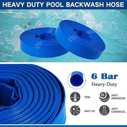 Eastrans 2 in x 50 ft Pool Backwash Hose Kit - Image 3