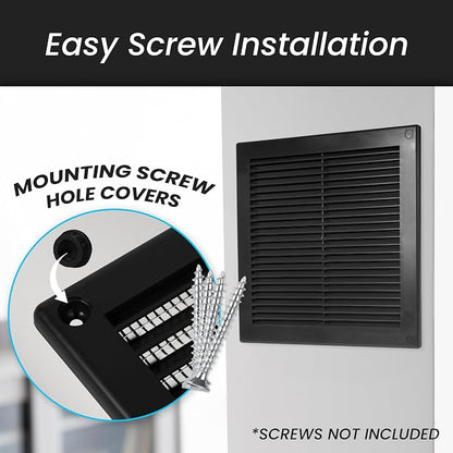 Repa Market 12 x 12 Inch Black Square Air Vent Cover - Image 4