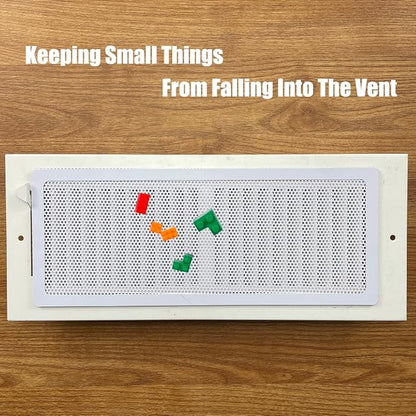 White Floor Register Vent Screen Cover 4"x12" Magnetic - Image 4