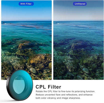 Haoge Filters Set for Insta360 GO Ultra, Includes CPL, and Screen Protector - Image 6