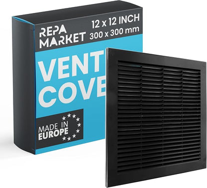 Repa Market 12 x 12 Inch Black Square Air Vent Cover by RepaMarket