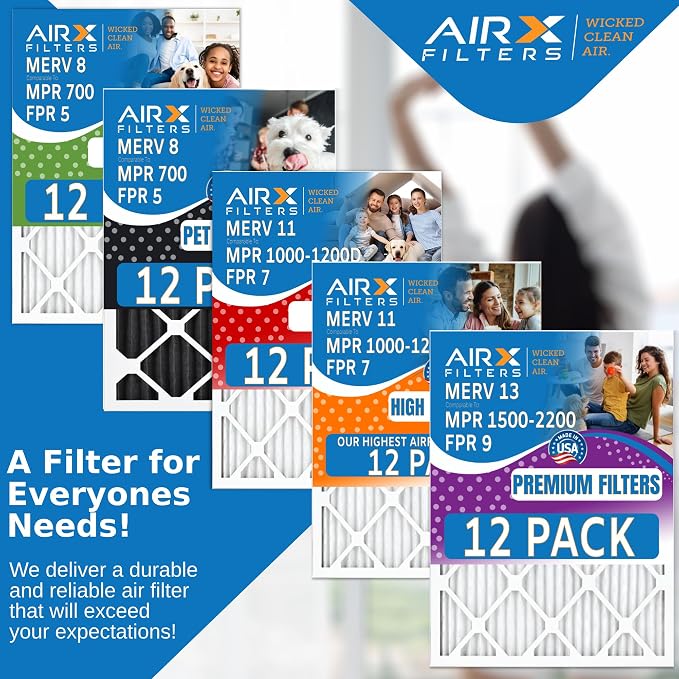 16x25x2 Air Filter MERV 8 Rating, 12 Pack of Furnace Filters Comparable to MPR - Image 5