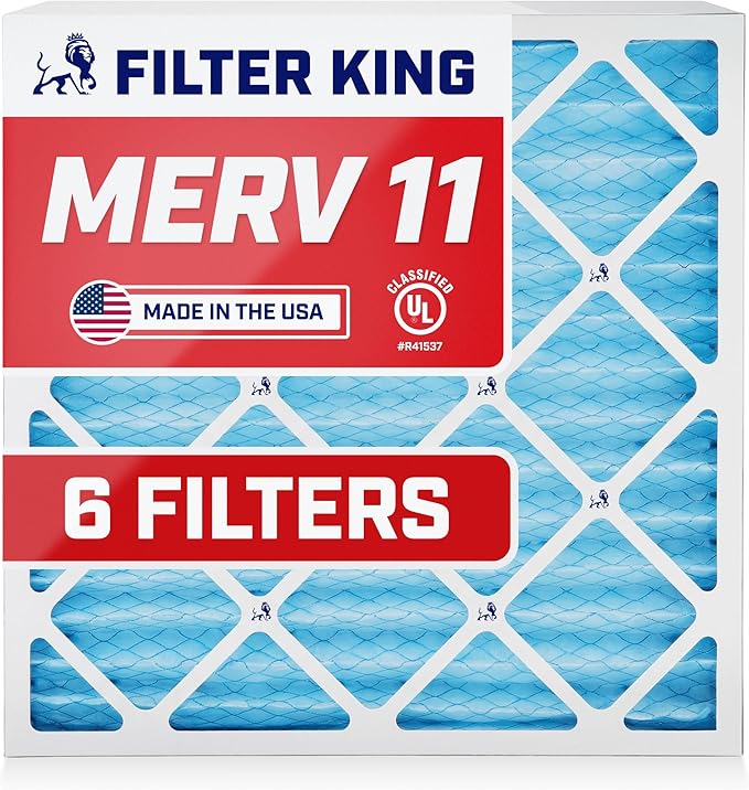 Filter King 12x22x1 Air Filter | 6-PACK | MERV 11 HVAC Pleated A/C Furnace by FilterKing