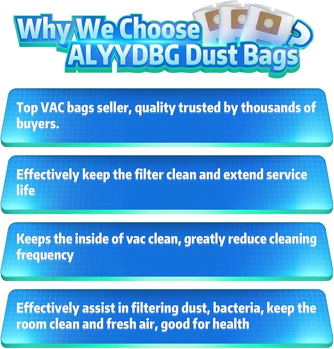 10 PCS Bundle Set Shop Vac 1-1.5 Gallon Vacuum Bags, ALYYDBG Type A 90667 - Image 6