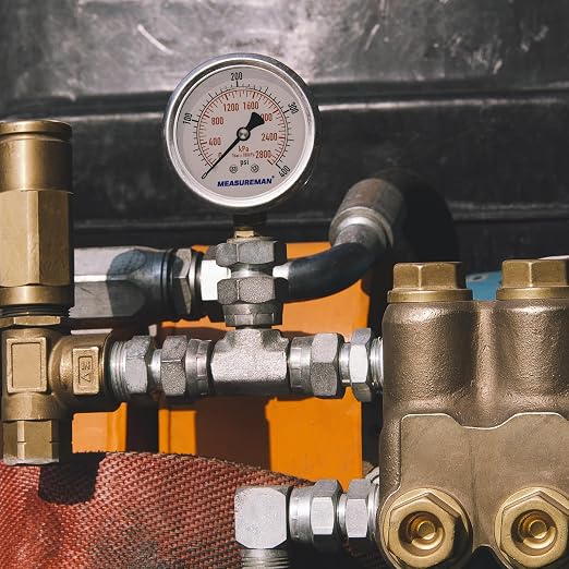 MEASUREMAN 2-1/2" Dial Size, Glycerin Filled Pressure Gauge, 0-400psi/2800kpa - Image 6