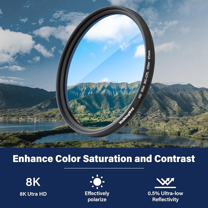 Walking Way 72mm Circular Polarizing Filter Ultra-Slim MC CPL Filter Optical - Image 5