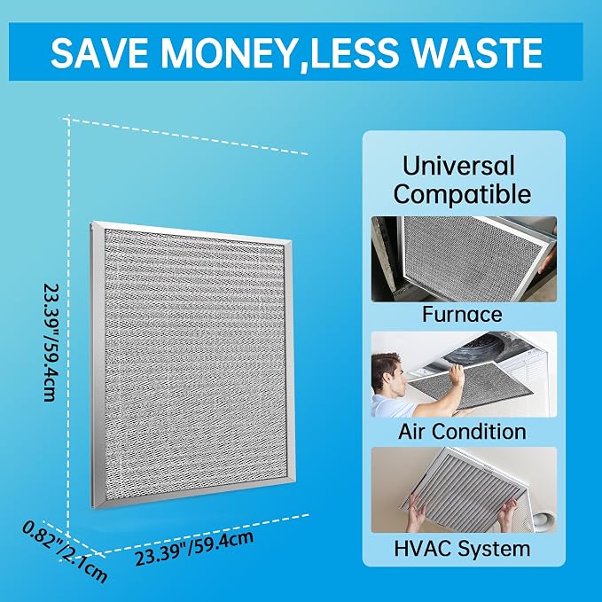 UBeesize 24x24x1 Reusable Electrostatic Air Filter HVAC AC Furnace Filter - Image 4
