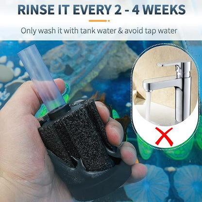 Pawfly 4 Pack Aquarium Nano Bio Sponge Filter Quiet Betta Fry Shrimp and Small - Image 6
