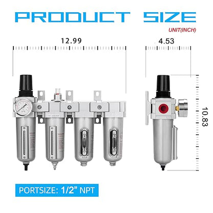 NANPU 1/2" NPT Industrial Grade 4 Stage Air Drying System - Image 3